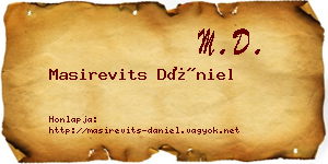 Masirevits Dániel névjegykártya